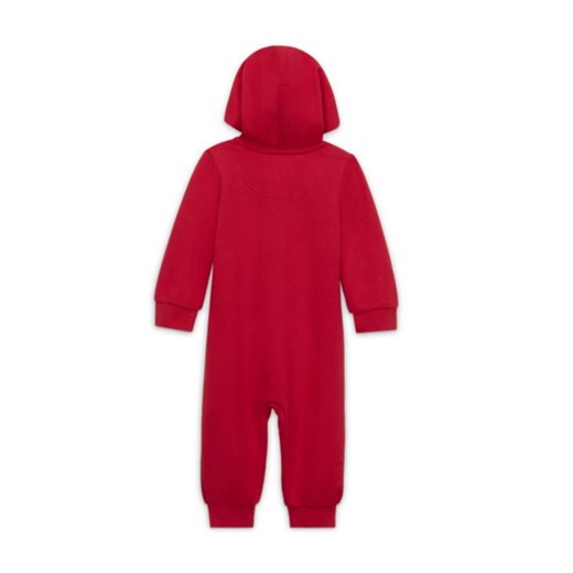 Pajacyk z zamkiem na całej długości dla niemowląt (0–9 M) Jordan - Czerwony Jordan 6-9M Nike poland