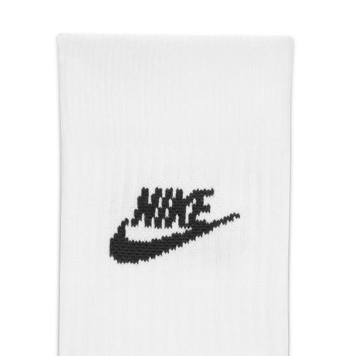 Klasyczne skarpety Nike Sportswear Everyday Essential (3 pary) - Biel Nike L Nike poland