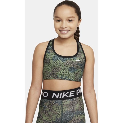 Dwustronny stanik sportowy z nadrukiem dla dużych dzieci (dziewcząt) Nike Nike M Nike poland