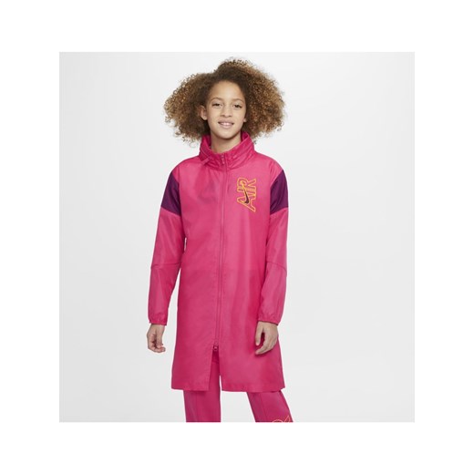 Kurtka z tkaniny z kapturem dla dużych dzieci (dziewcząt) Nike Air - Różowy Nike XS Nike poland