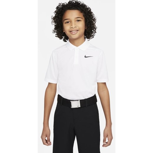 Koszulka polo do golfa dla dużych dzieci (chłopców) Nike Dri-FIT Victory - Biel Nike S Nike poland