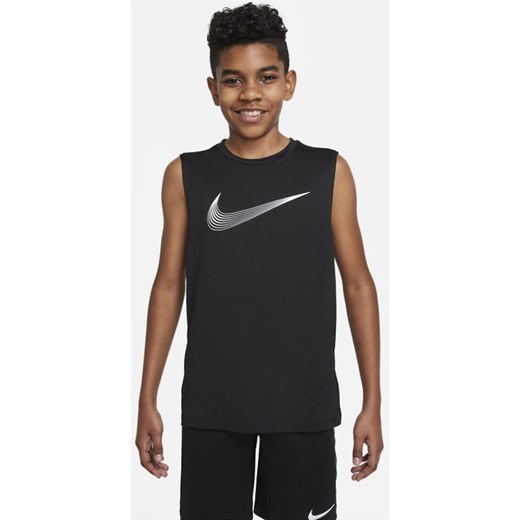 Koszulka treningowa dla dużych dzieci (chłopców) Nike Dri-FIT - Czerń Nike M Nike poland