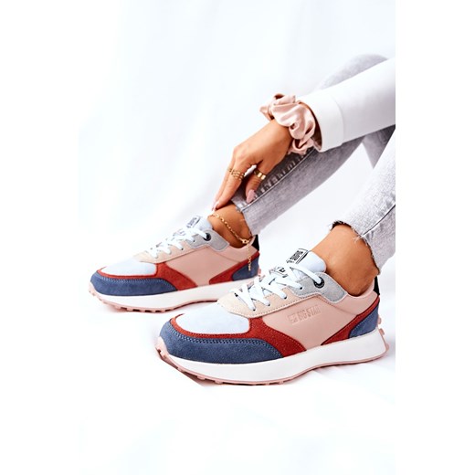 Buty Sportowe Memory Foam Platforma Big Star Beżowo-Niebieskie II274401 37 ZAZOO Dominika Moś