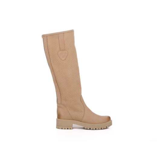 dziurkowane kozaki na grubej podeszwie - skóra naturalna - model 129- kolor Zapato 37 zapato.com.pl