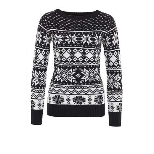 Sweater with all-over pattern terranova szary sweter