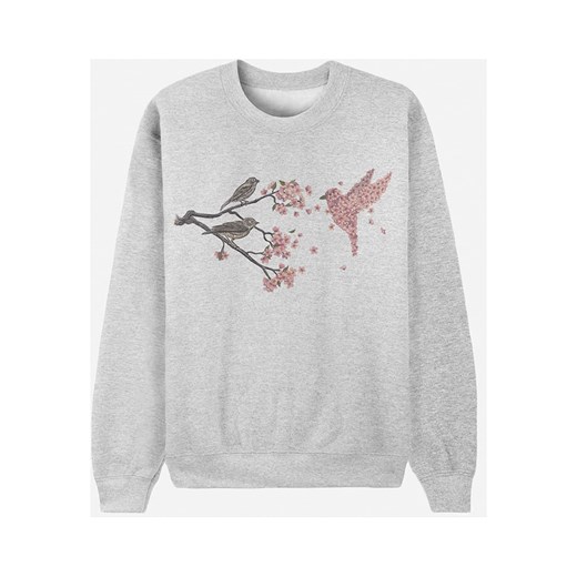 Bluza "Blossom Bird" w kolorze szarym Wooop M okazja Limango Polska