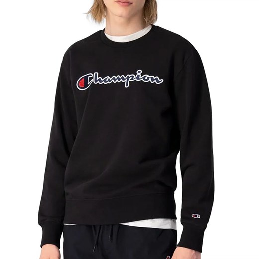 Bluza Champion Embroidered Script Logo Sweatshirt 217061-KK001 - czarna ze sklepu streetstyle24.pl w kategorii Bluzy męskie - zdjęcie 133661051