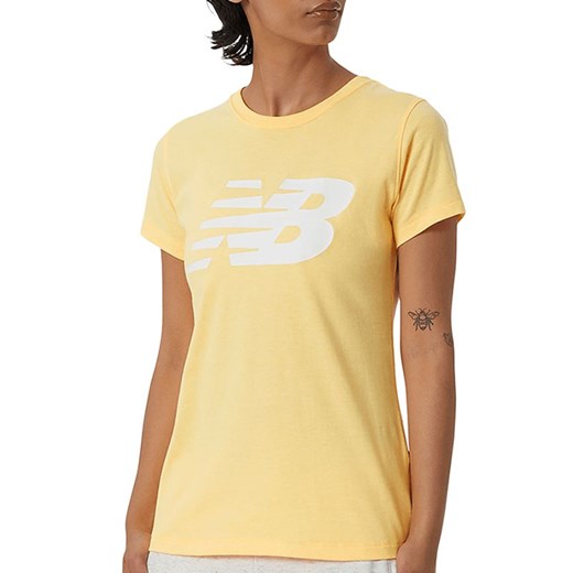 Koszulka New Balance WT03816VAC - żółta ze sklepu streetstyle24.pl w kategorii Bluzki damskie - zdjęcie 133662003