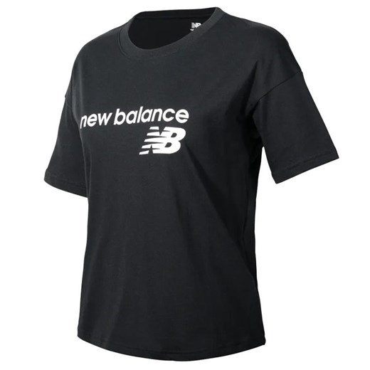 Koszulka New Balance WT03805BK - czarna ze sklepu streetstyle24.pl w kategorii Bluzki damskie - zdjęcie 133663472