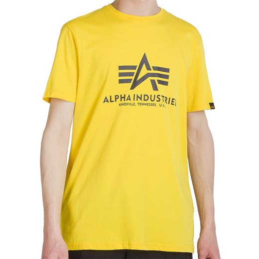Koszulka Alpha Industries Basic T-shirt 100501465 - żółta Alpha Industries XXL streetstyle24.pl