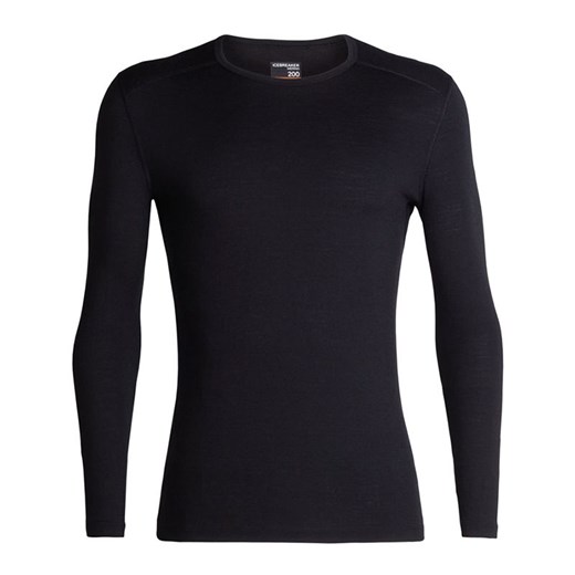 Koszulka Icebreaker Merino 200 Oasis Long Sleeve Crewe 104365001BLK - czarna ze sklepu streetstyle24.pl w kategorii T-shirty męskie - zdjęcie 133666150