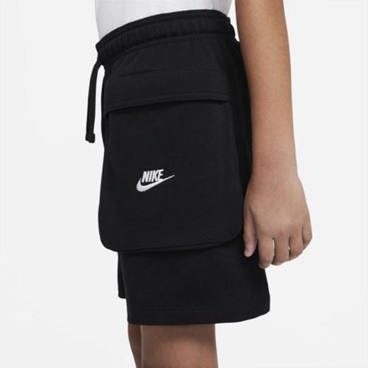 Krótkie bojówki dla dużych dzieci (chłopców) Nike Sportswear - Czerń Nike M Nike poland