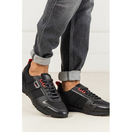 HUGO Sneakersy Hybrid Runn | z dodatkiem skóry 46 promocyjna cena Gomez Fashion Store