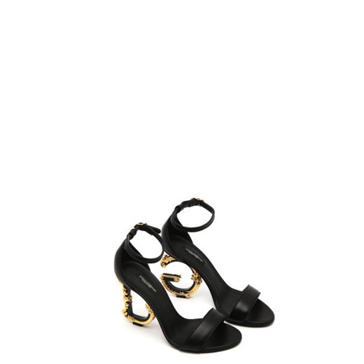Dolce Gabbana Skórzane sandały na szpilce Dolce Gabbana 38 promocja Gomez Fashion Store