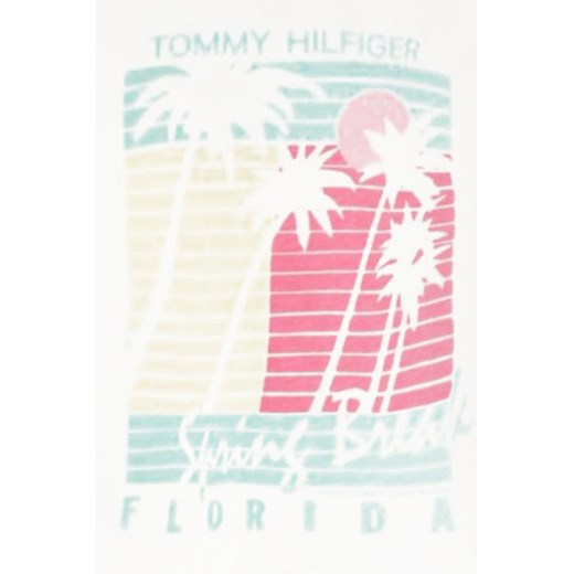Bluzka dziewczęca Tommy Hilfiger biała bawełniana 