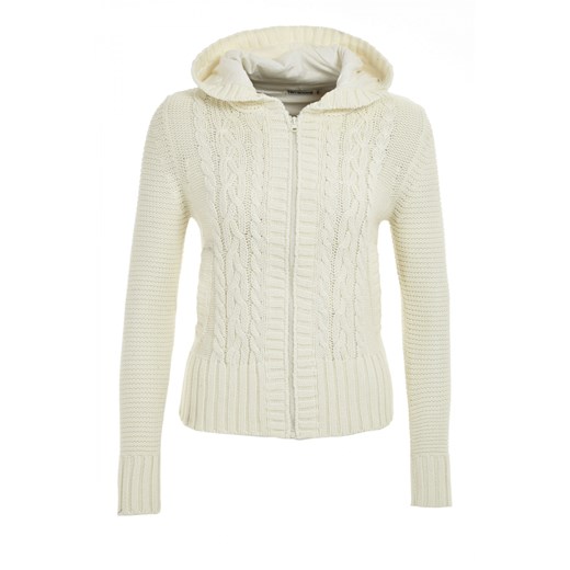 Open sweater with hood terranova bezowy kaptur