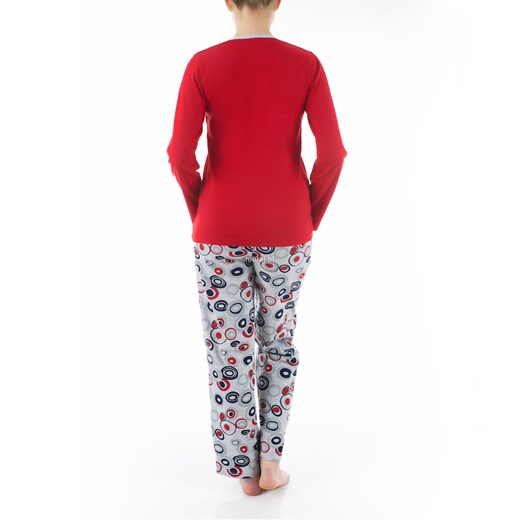 piżama damska "różne kolory" moraj czerwony bluzka