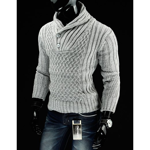 Sweter (wx0236) dstreet szary akryl