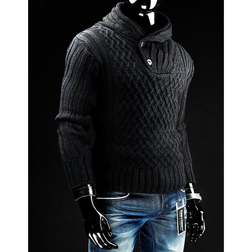 Sweter (wx0234) dstreet czarny akryl