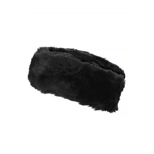 Faux Fur Headband topshop czarny 