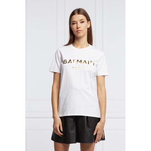 Balmain T-shirt SS METALLIC | Regular Fit M okazja Gomez Fashion Store