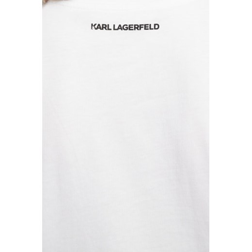 Karl Lagerfeld bluzka damska z bawełny biała na wiosnę 