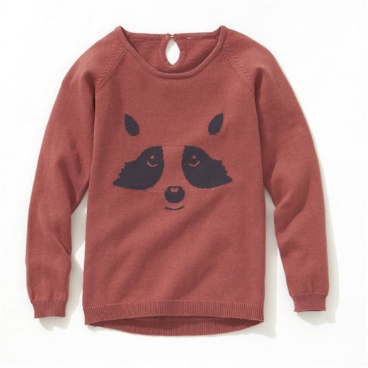 Sweter z trykotowym wzorem, 100% bawełny la-redoute-pl fioletowy abstrakcyjne wzory