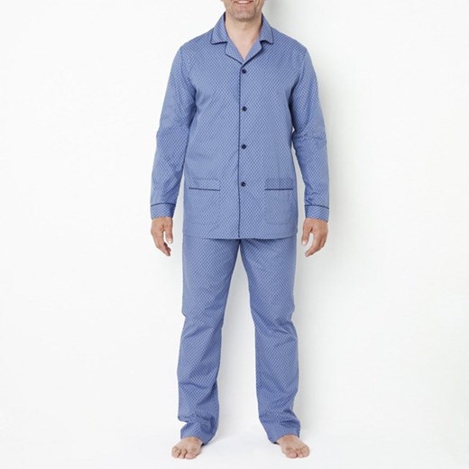 Popelinowa piżama z nadrukiem la-redoute-pl niebieski abstrakcyjne wzory