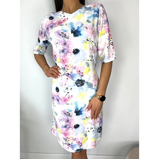 Pastelowa Sukienka w Kwiaty 7650-502 Modnakiecka.pl 44 ModnaKiecka.pl