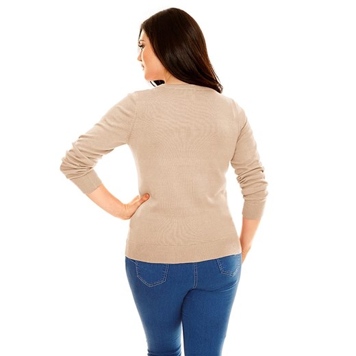 Sweter w kolorze beżowym Heine 38 wyprzedaż Limango Polska