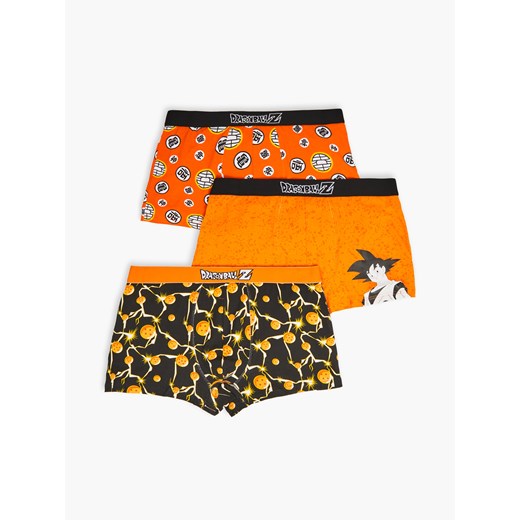 Cropp - Bokserki 3 pack Dragon Ball - Pomarańczowy Cropp L Cropp