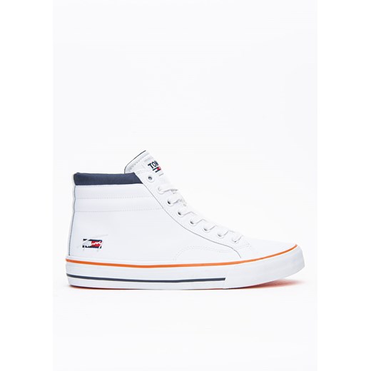 Sneakersy męskie Tommy Jeans Long Lace Midcut Leather Tjm (EM0EM00803-YBR) Tommy Jeans 46 Sneaker Peeker