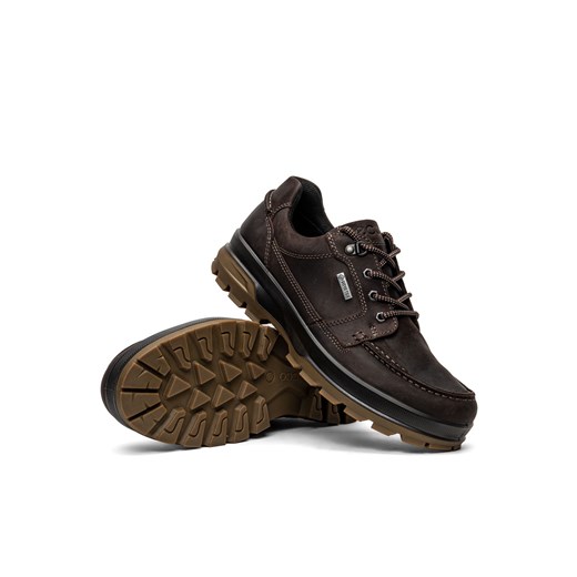 Półbuty skórzane męskie ECCO Rugged Track GORE-TEX Brązowy Ecco 43 Sneaker Peeker okazja