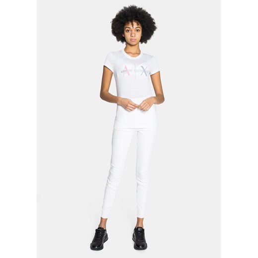 Koszulka damska biała Armani Exchange Slim Fit 6KYTGU YJW1Z 1000 Armani Exchange M Sneaker Peeker