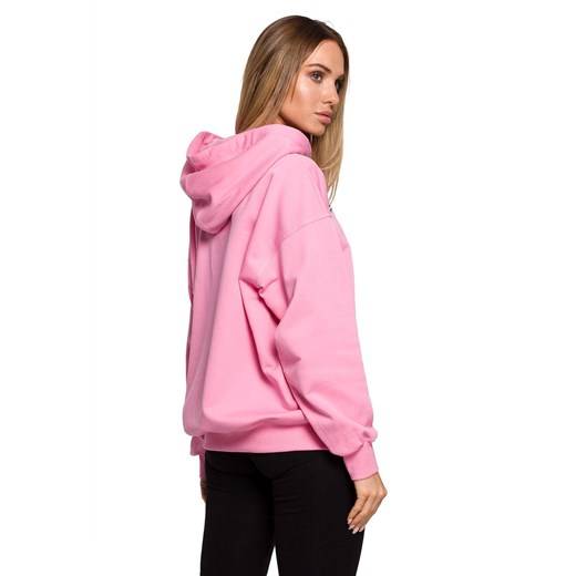 Hoodie bluza damska z kapturem rozpinana bawełniana różowa XXL/3XL okazja Sukienki.shop