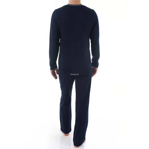piżama męska - "różne kolory" moraj czarny bez wzorów/nadruków