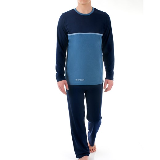 piżama męska - "różne kolory" moraj niebieski abstrakcyjne wzory