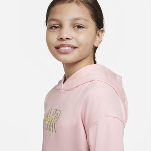 Dzianinowa bluza z kapturem o skróconym kroju dla dużych dzieci (dziewcząt) Nike Nike M Nike poland