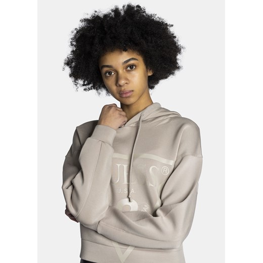 Bluza z kapturem damska beżowa Guess Alisa Regular Fit Guess M Sneaker Peeker