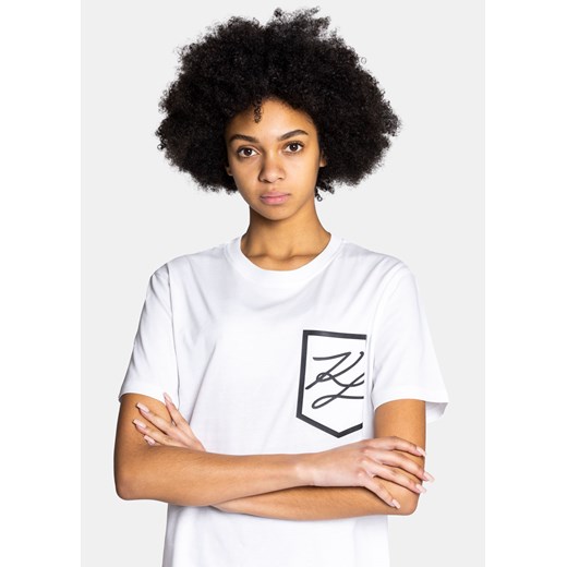 Koszulka unisex biała Karl Lagerfeld Kl Pocket 216W1786-100 Karl Lagerfeld M Sneaker Peeker