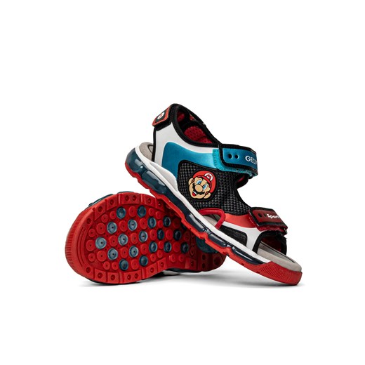 Sandały dziecięce czarne GEOX J Sandal Android Boy Super Mario Geox 27 Sneaker Peeker