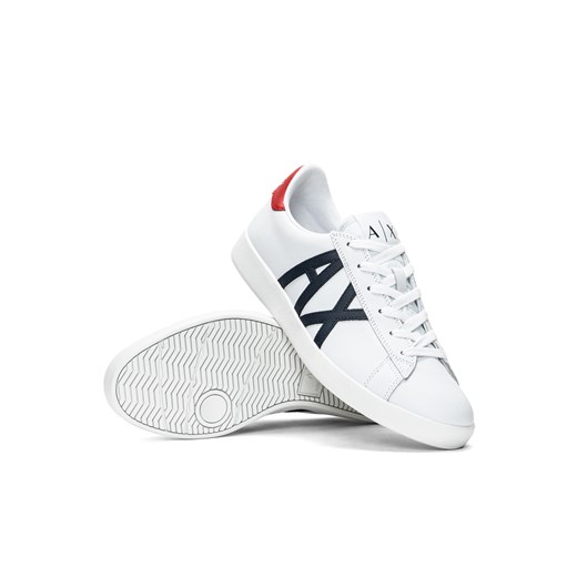 Sneakersy męskie białe Armani Exchange XUX016 XCC71 M476 Armani Exchange 45 Sneaker Peeker