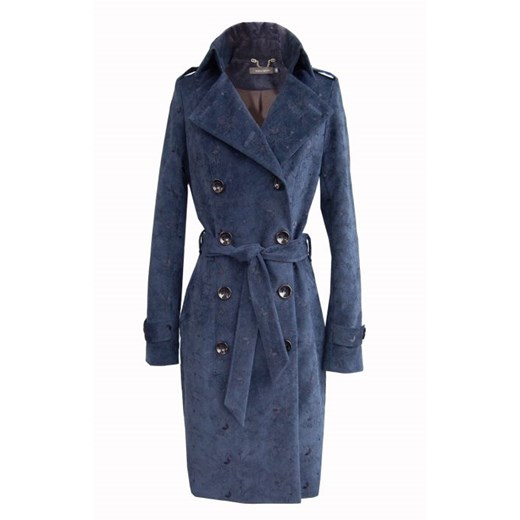 Płaszcz Marisol trench trendsetterka-com szary haftowane