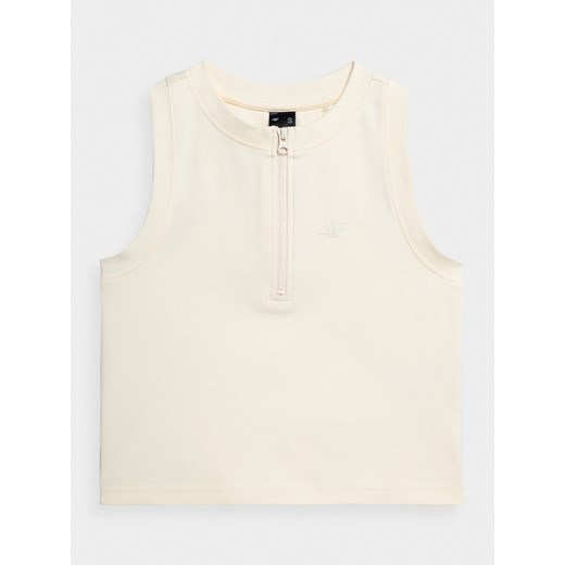 Crop-top z bawełny organicznej z suwakiem damski L,M,S,XL,XS 4F