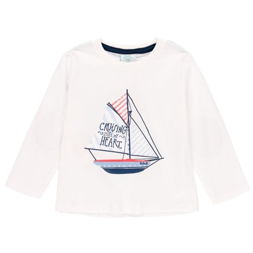 Boboli koszulka chłopięca z żaglówką Coral Sea 304029 biała 68 Boboli 80 Mall