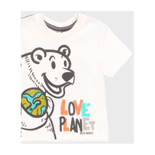 Boboli koszulka chłopięca z niedźwiedziem polarnym, z bawełny organicznej Boboli 86 Mall