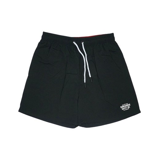 Spodenki Plażowe, Czarne Luźne Męskie, Sportowe z Kieszonami, Kąpielowe -Pako Pako Jeans XXL/szorty JegoSzafa.pl