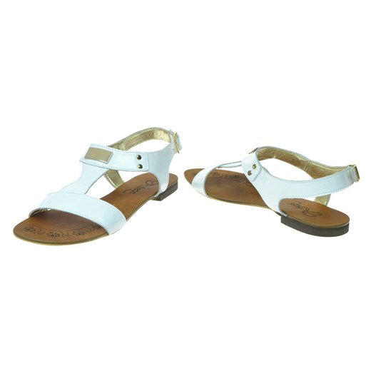 Sandały Atex 597/1 Biały gratia-pl brazowy sandały