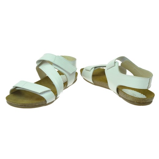 Sandały Gremax 010 Biały gratia-pl zielony sandały