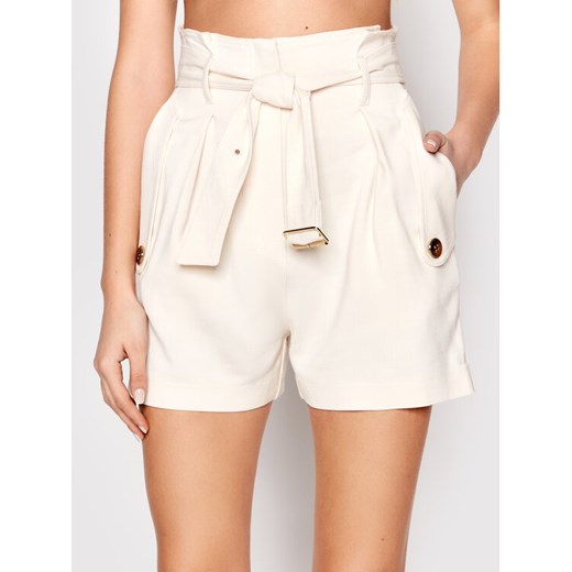 Szorty materiałowe SH-008-21E-V300 Beżowy Regular Fit Elisabetta Franchi 46 MODIVO